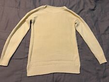 Barbour Jumper Ladies 8 Cotton Sailboat Knit Sweater Yellow Classic Nautical