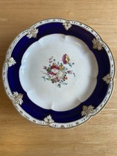 Vintage Cake Stand Blue Floral