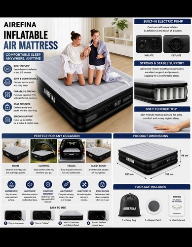 Airefina king size inflatable - size,