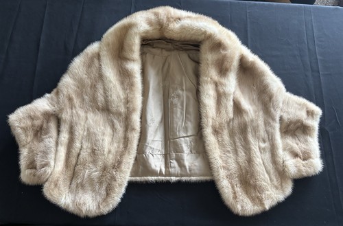 Vintage blonde mink fur stole - fur,