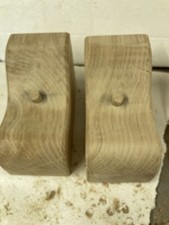 Pair of Handmade Solid Oak