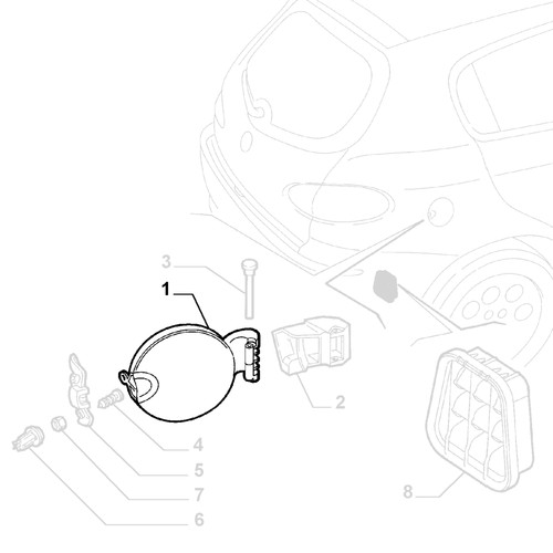 Fuel filler flap alfa romeo - -,
