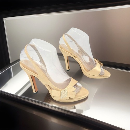 Nina champagne gold satin - nina,