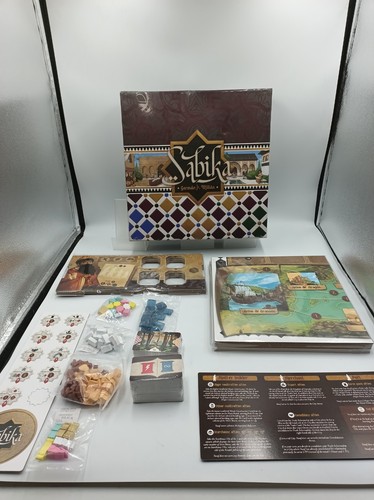 Sabika board game - open, box