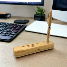 Personalised Bamboo Pen & Desk