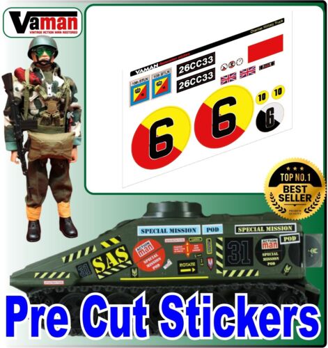 Vintage action man - action, stickers