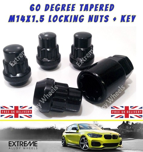 Black alloy wheel locking nuts - wheel,