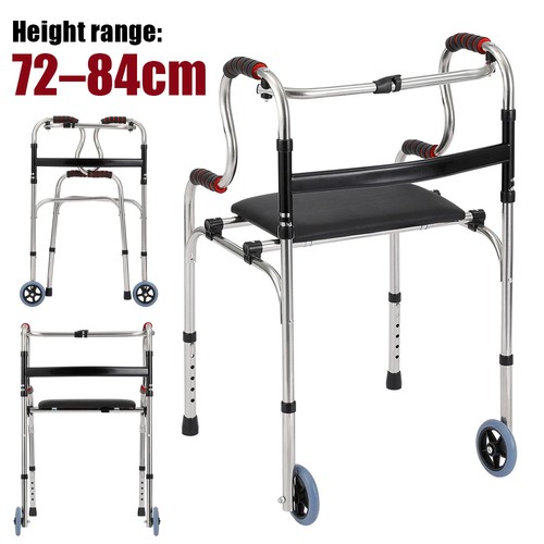 Folding zimmer frame with - zimmer, seat