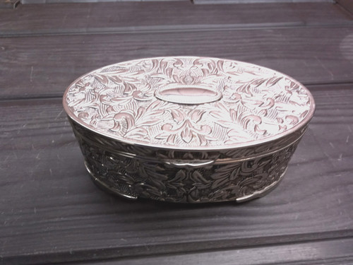 Vintage embossed silver tone - vintage,