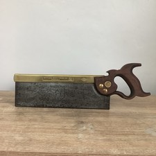 Rare Vintage 12” W Tyzack Sons &Turner Engraved Nonpareil No 120 Brass Tenon Saw