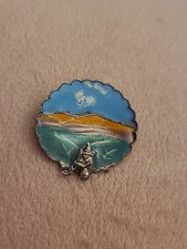 Gorgeous Lucky Cornish Pixie Elf  Scallop Mountain Brooch 