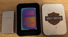 Zippo Lighter Harley Davidson Spectrum & Zippo Slim Lighter Chrome