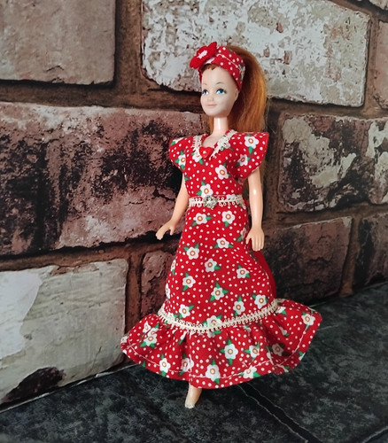 Handmade doll maxi dress fits - doll,