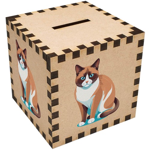 Snowshoe cat money box - cat',