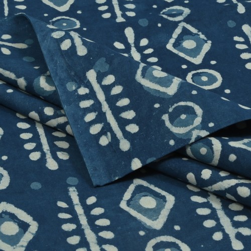 Cotton blue indigo printed