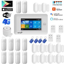 K26 Tuya APP Alexa WiFi+4G GSM Wireless Touch Keypad Home Security Alarm System