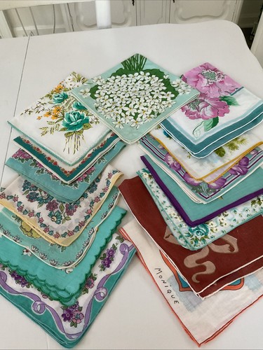 Vintage hankies handkerchiefs - hankies,