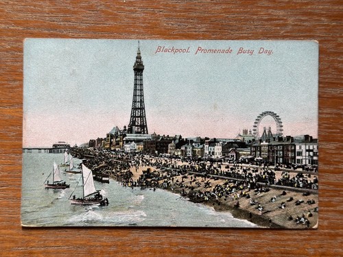 1906 blackpool promenade busy - promenade,