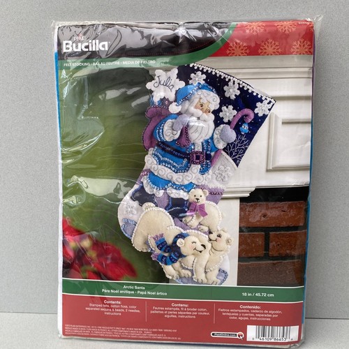 New bucilla arctic santa felt - santa,
