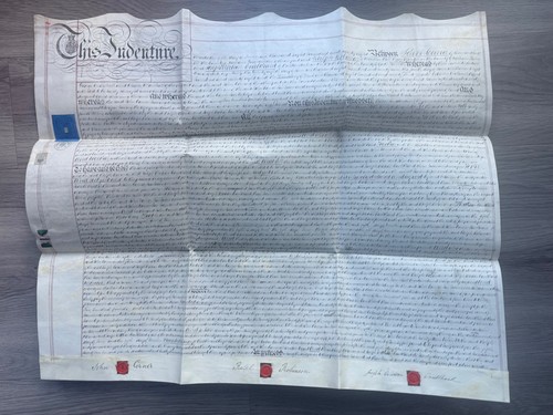 1878 vellum indenture barnard - indenture,