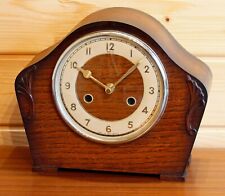 VINTAGE 26cm Andrew Mantel Clock - Wooden Retro Antique Mid Century Desk Gift