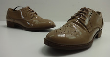 Womens Shoes Size 5 UK CLARKS Lace Up Light Brown Patent Leather Ladies Brogues