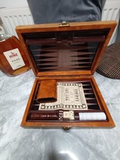 backgammon set in travel case