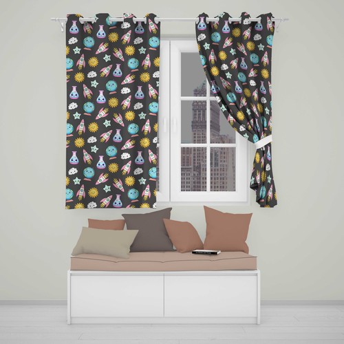 Blackout eyelet curtains cute - blackout,