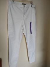 Primark Shaping Super High Waist Skinny White Jeans Size 18 New