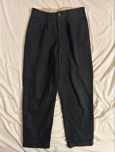 80s dezert black tuck slacks - 80s,