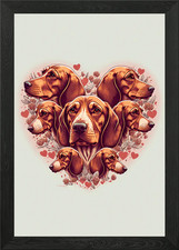Vizsla Framed Wall Art Poster