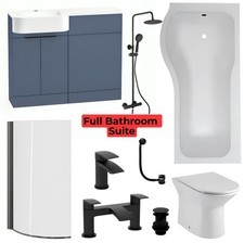Blue shape unit bath full - blue, &