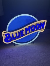 Blue Moon Beer Neon Sign