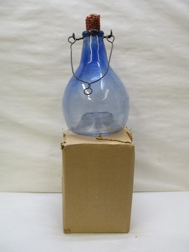 Vintage blue hanging glass - hanging, fly