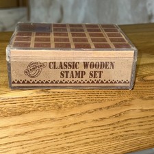 set of wooden alphabet stamps