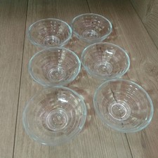 6 Glass Dishes Small Bowls Set