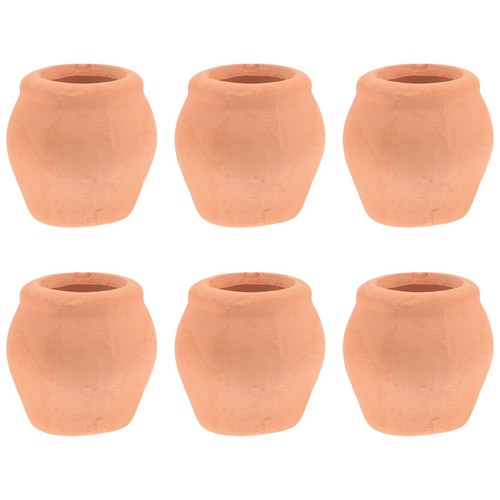 6pcs brown ceramic - mini, plant
