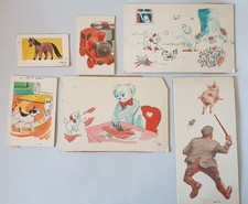 a072 Six Original Watercolour/Ink Illustrations For "Andy Pandy's Annual"