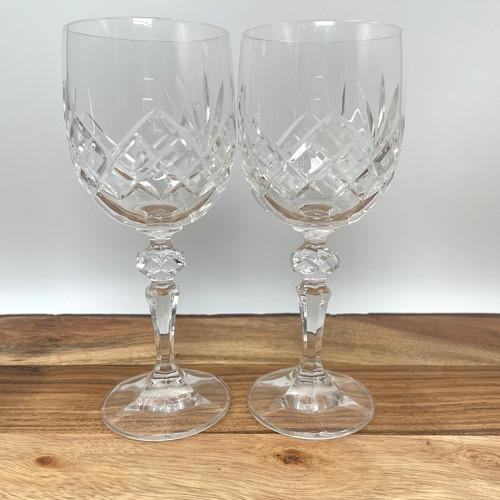 Pair cut crystal - cut, glasses