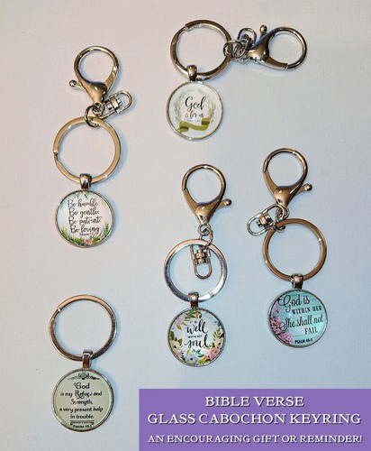 Faith keyring glass - glass, dome