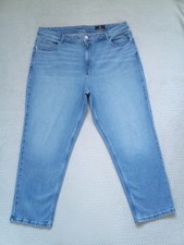TU Womens Jeans Relaxed Fit Straight Leg Light Blue Stretch Denim Size 18 R