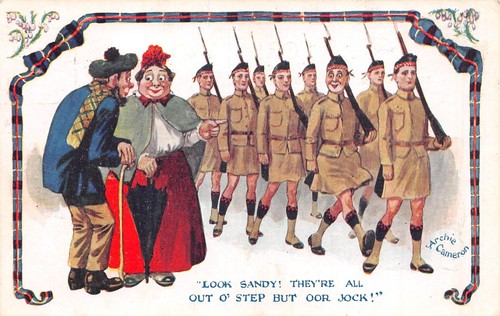 Postcard comic military - postcard,