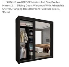 Double Wardrobe with Sliding Mirror Doors