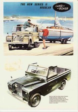 Landrover Series 11 Regular Canvas  Towing Yacht Seaside Collectable postcard A