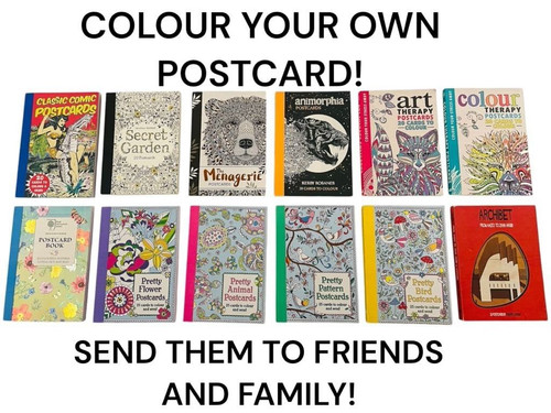 Colour your own postcard books - postcard,