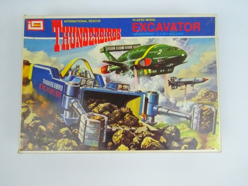 Vintage thunderbirds excavator - vintage,