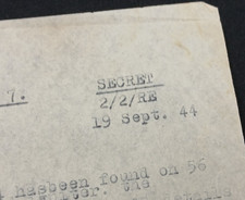 WW2 "SECRET" BRITISH INTELLIGENCE DOCUMENT re NEW TYPE of GERMAN ARMY "S-MINE"