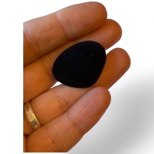 30mm black smooth flocked - black,