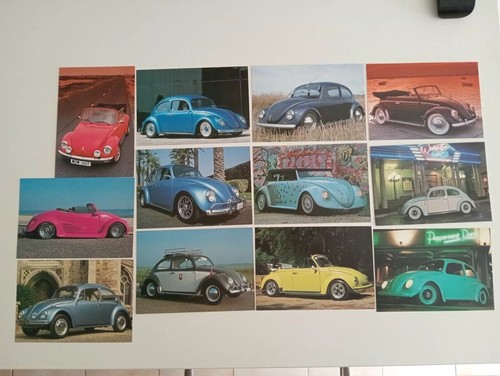 Volkswagen beetle postcard