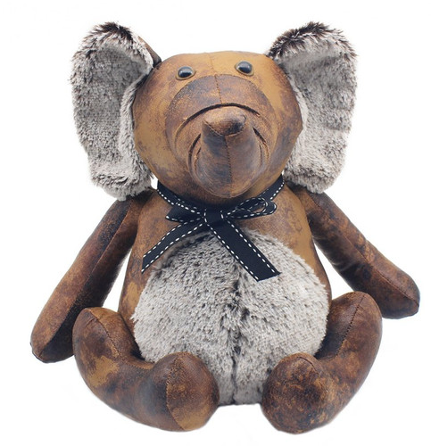 Brown sitting elephant - brown,
